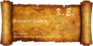 Kurutz Endre névjegykártya